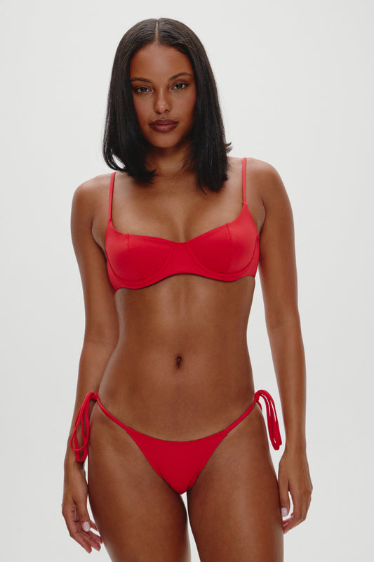 Product-Hover--Cola Underwire Bikini Top - True Red