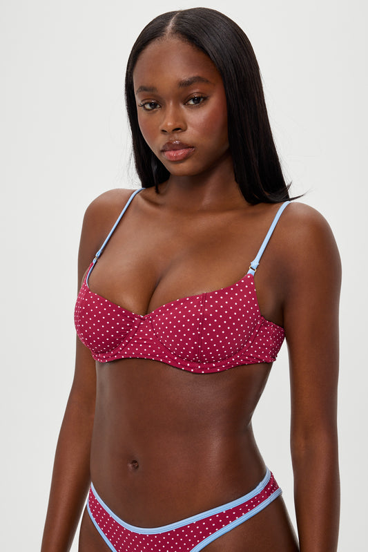 Product-Hover--Cola Polka Dot Bikini Top - Tuscany