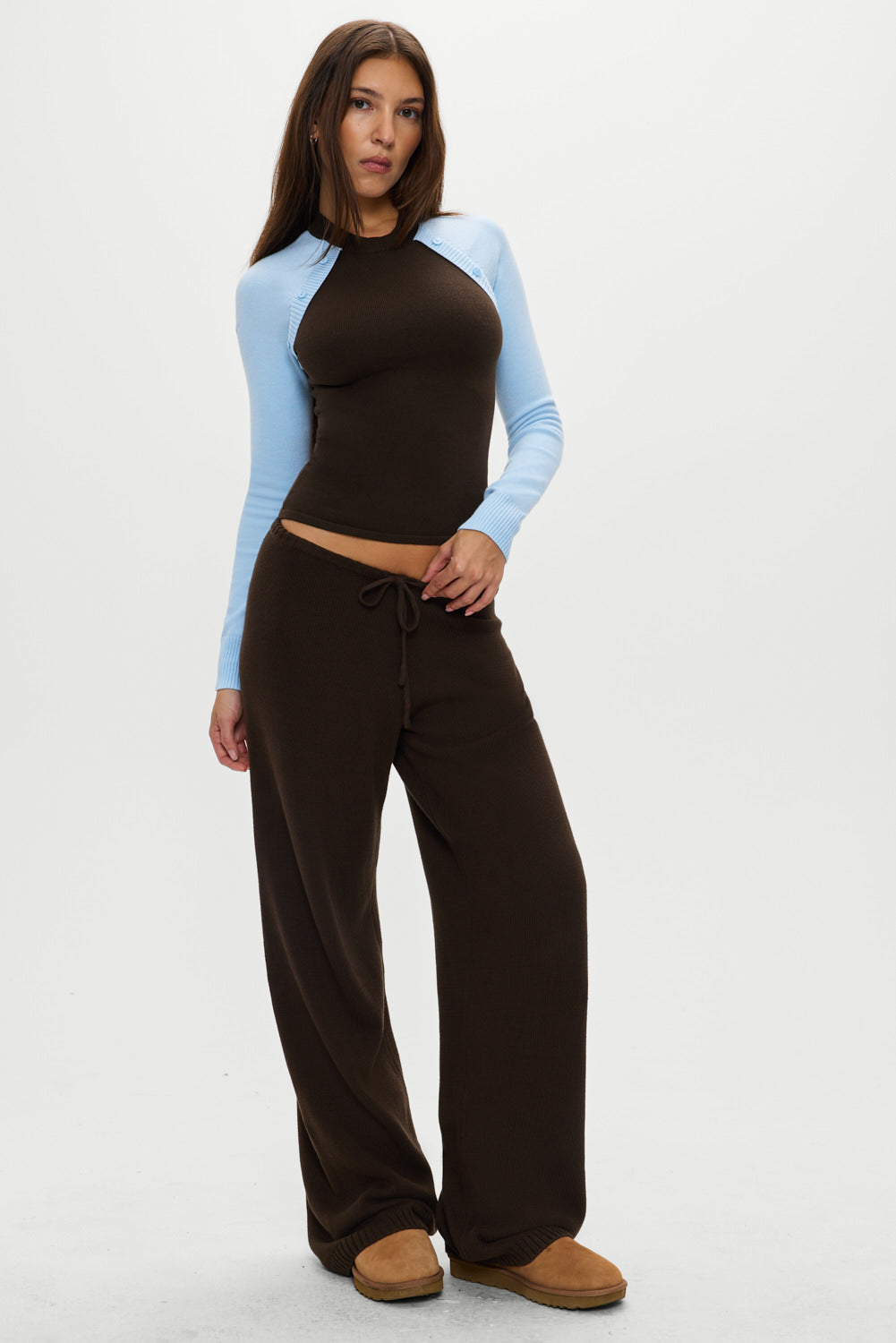 Collin Knit Sweater  Chocolate Brown