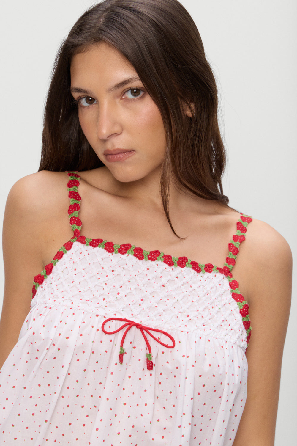 Coppola Cotton Babydoll Dress  Tiny Berry