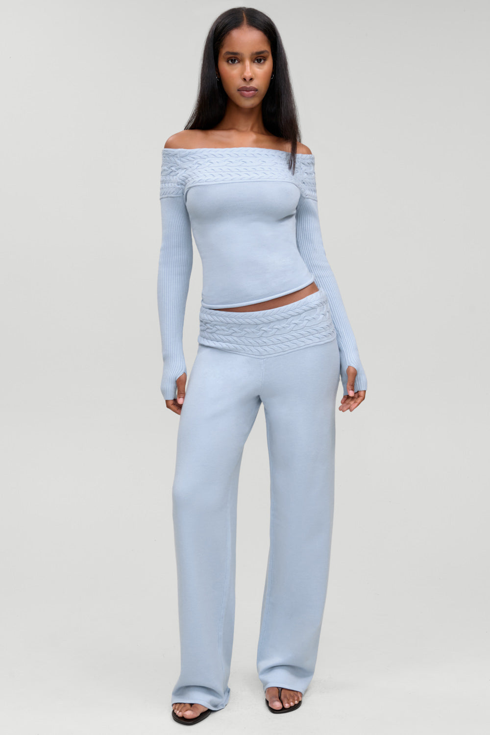 Crosby Cloud Cable Knit Pant  Horizon