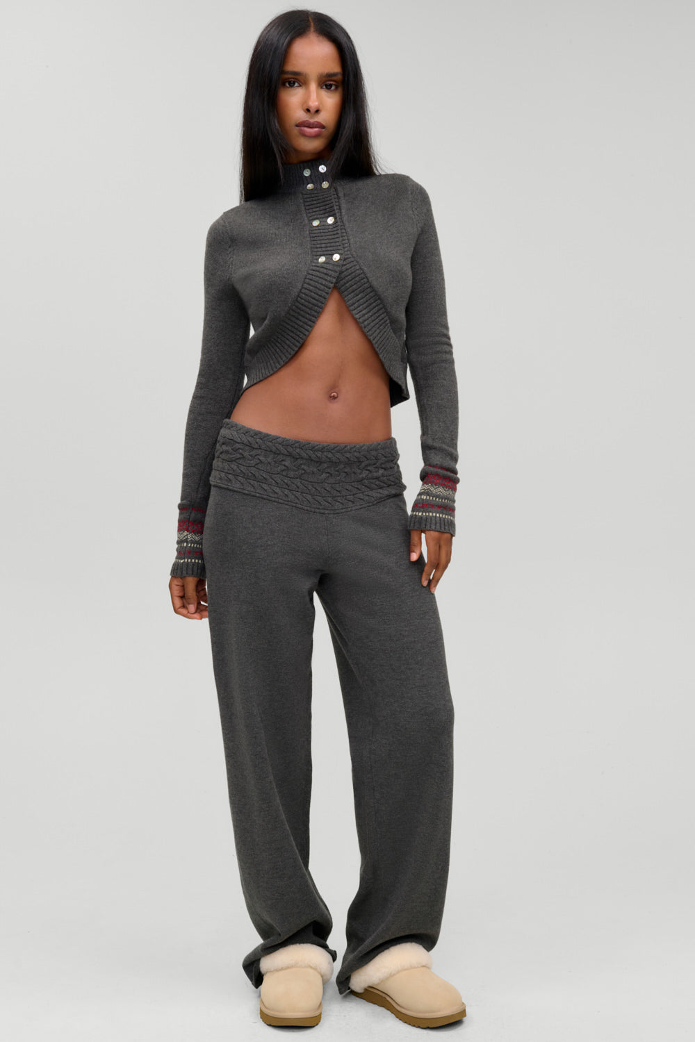 Crosby Cloud Cable Knit Pant  Winter Skies
