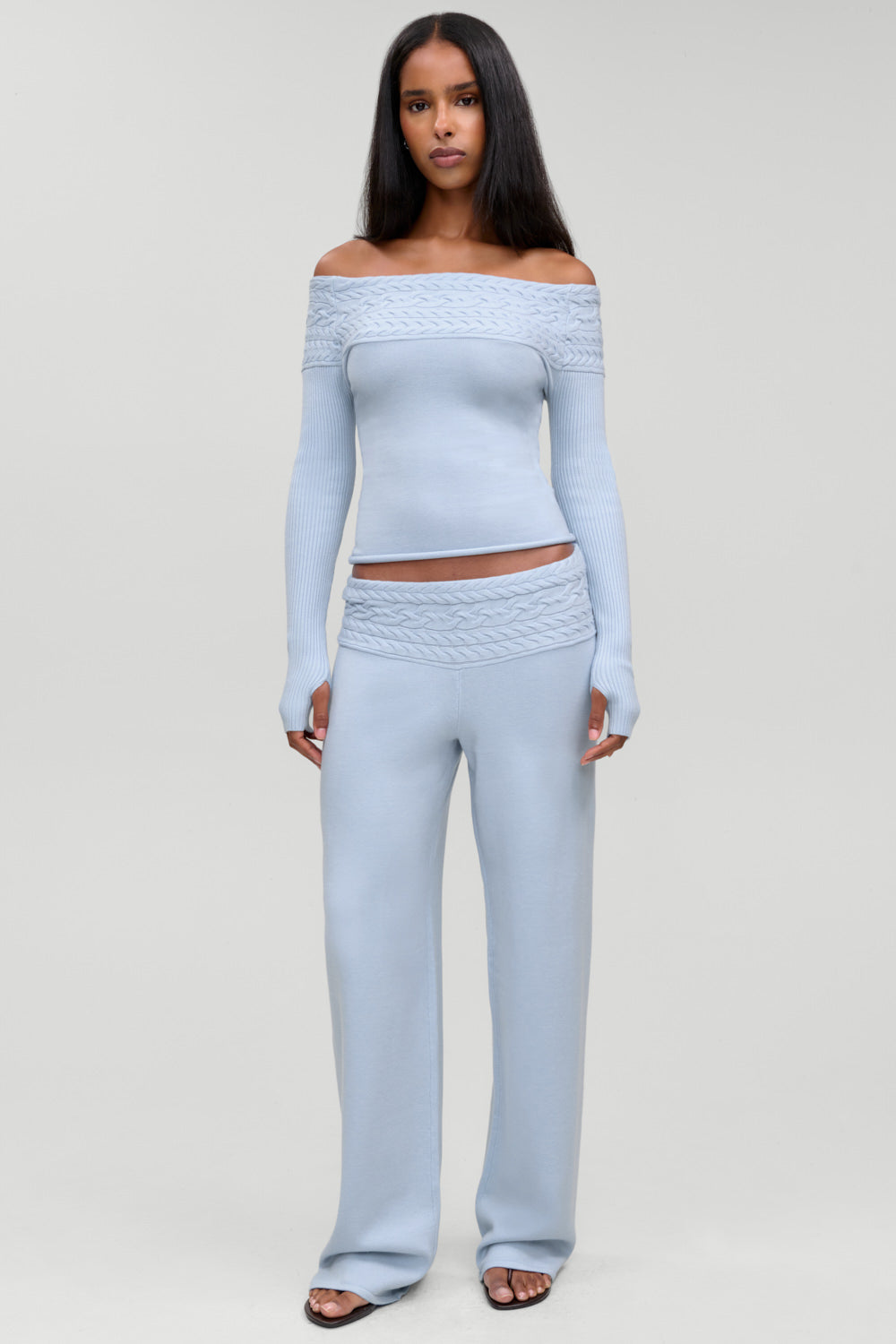 Crosby Cloud Cable Knit Sweater  Horizon
