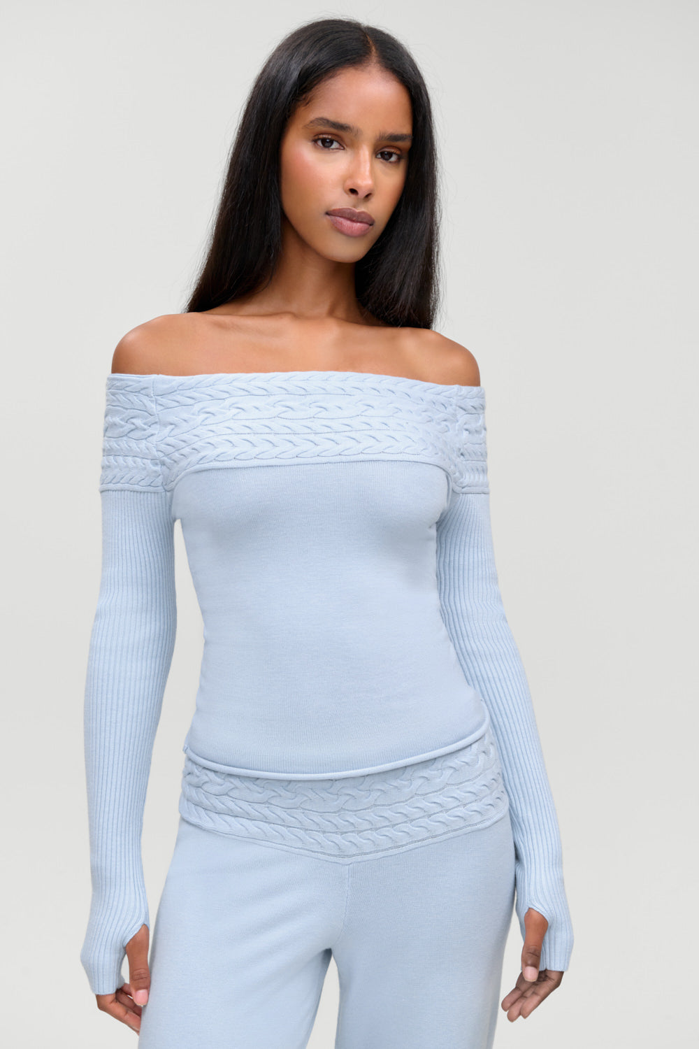 Crosby Cloud Cable Knit Sweater  Horizon