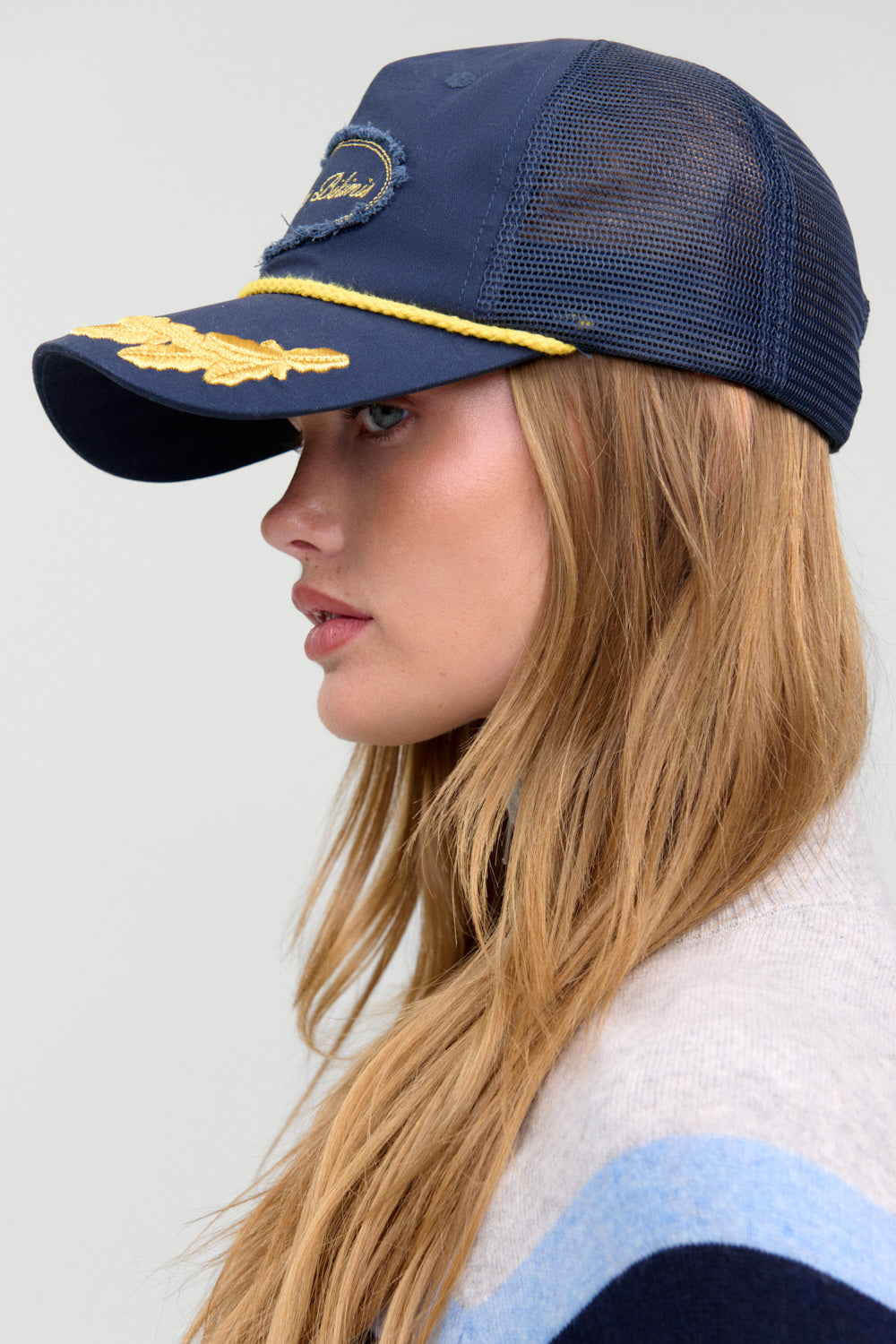 Dakota Canvas Trucker Hat  Bleacher Blue