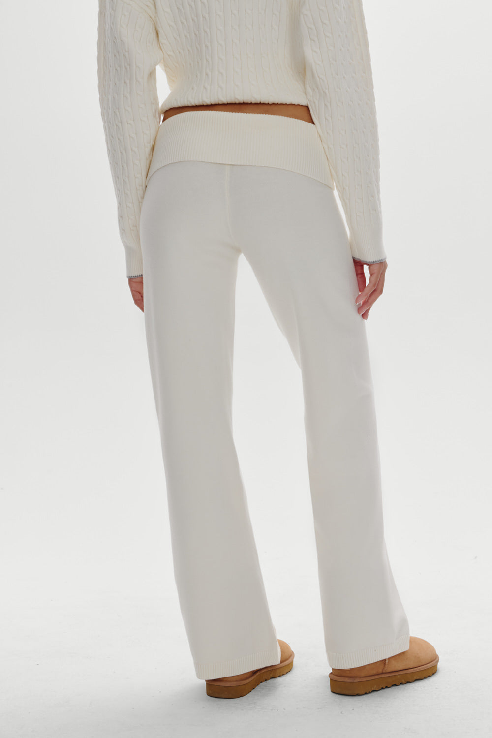 Dawson Knit Fold Over Pants  Honeymoon