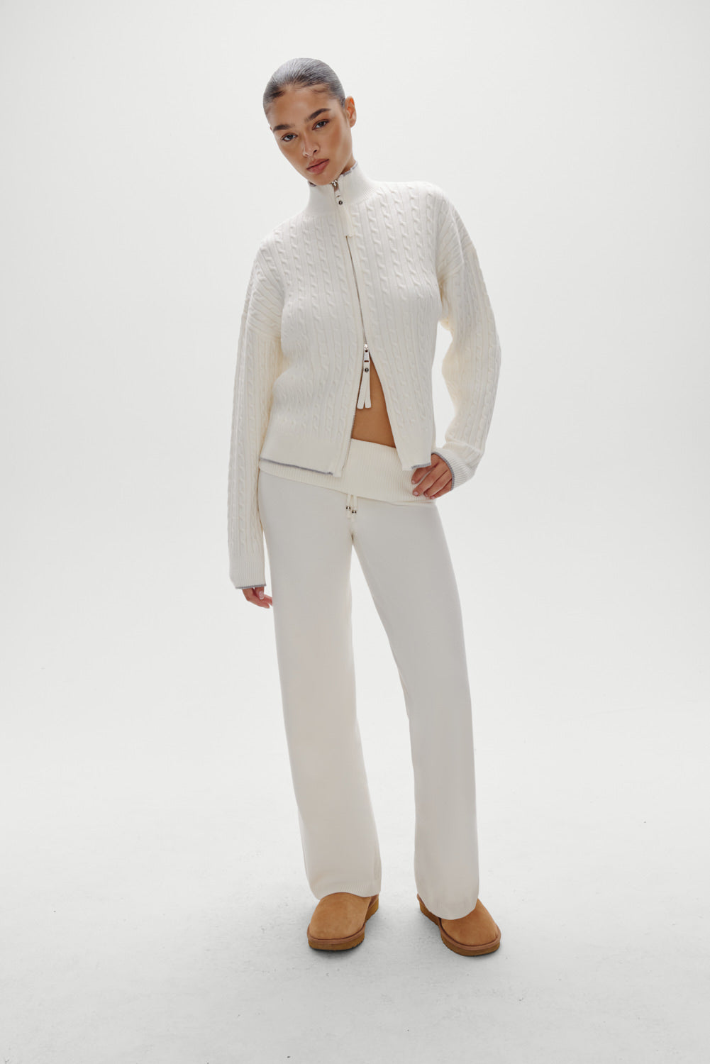 Dawson Knit Fold Over Pants  Honeymoon