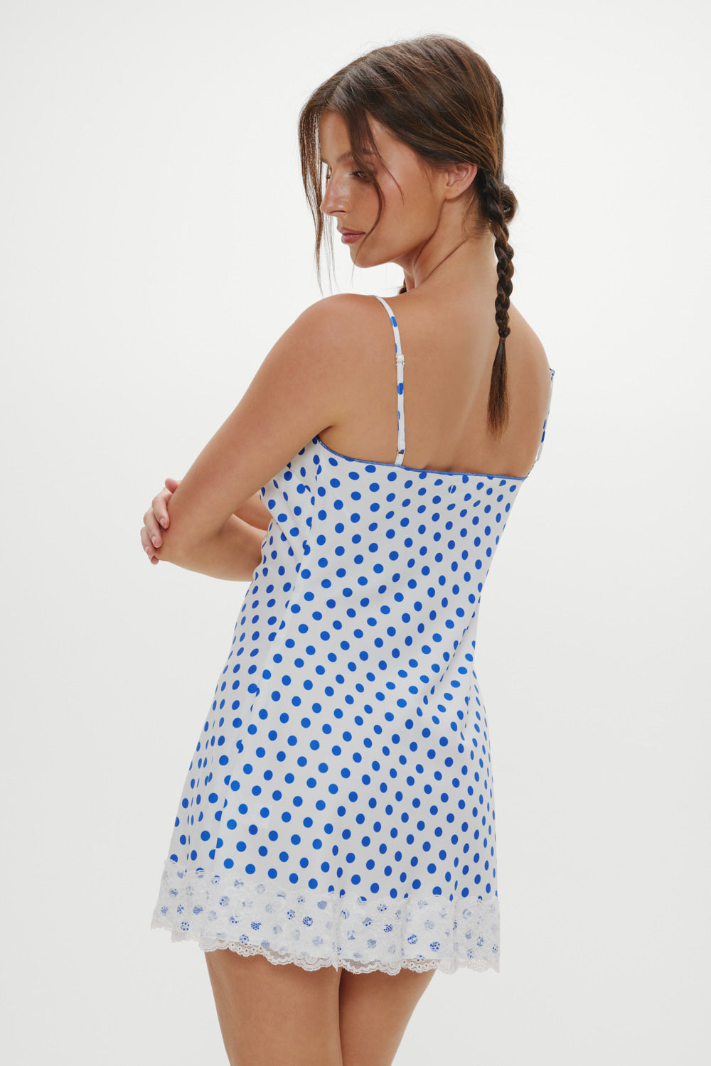 Delaney Polka Dot Mini Dress - Delicate Dot