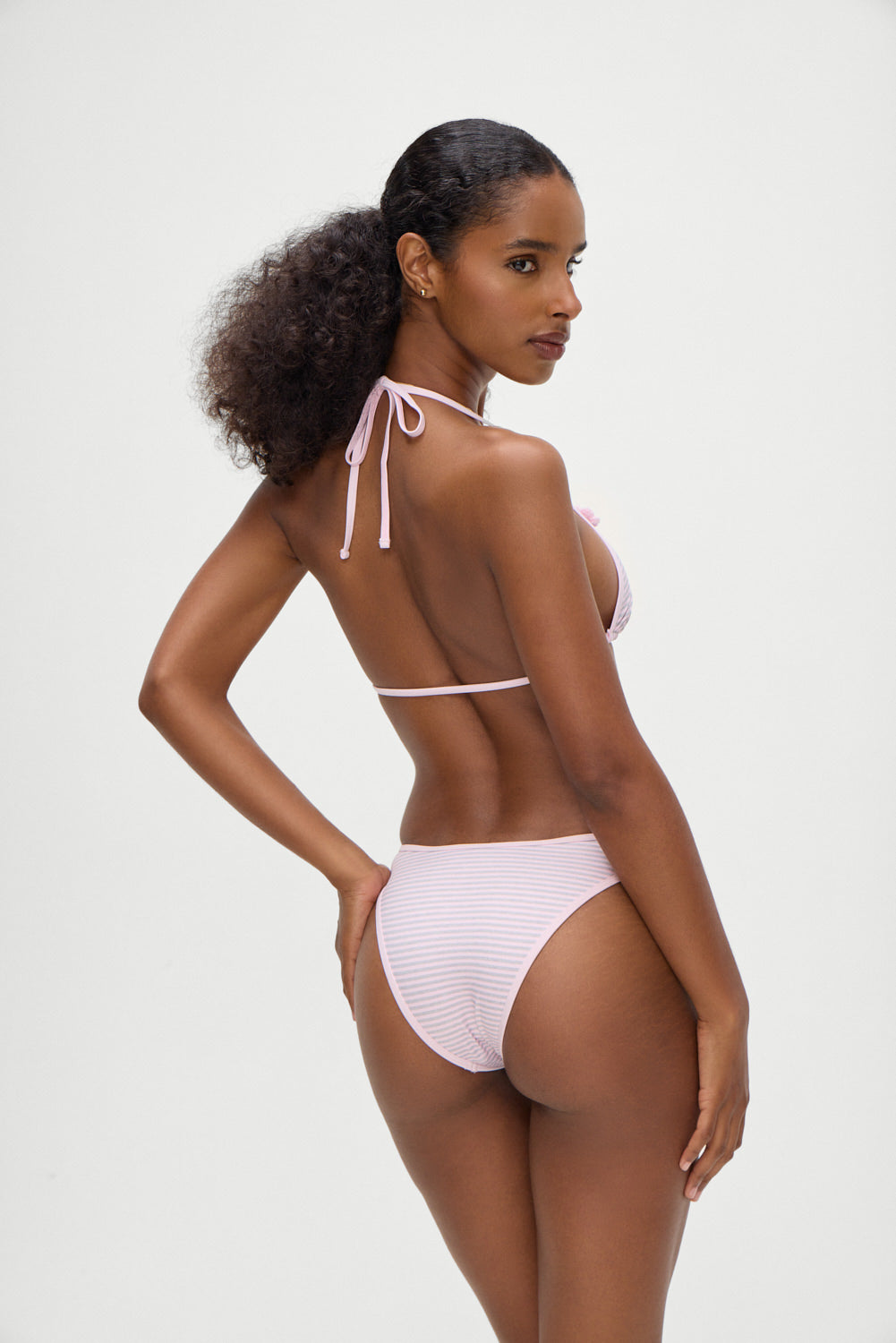 Dove Bikini Bottom  Rosewater Stripe