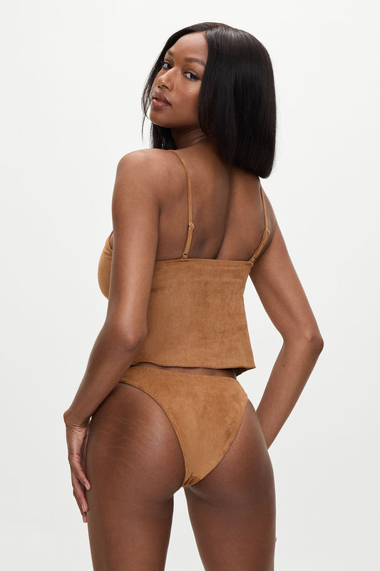 Product--BELLA HADID Dove Bikini Bottom Sunkissed Suede