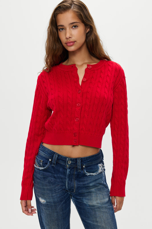 Product-Hover--Dudley Cable Knit Cardigan - Heartstrings