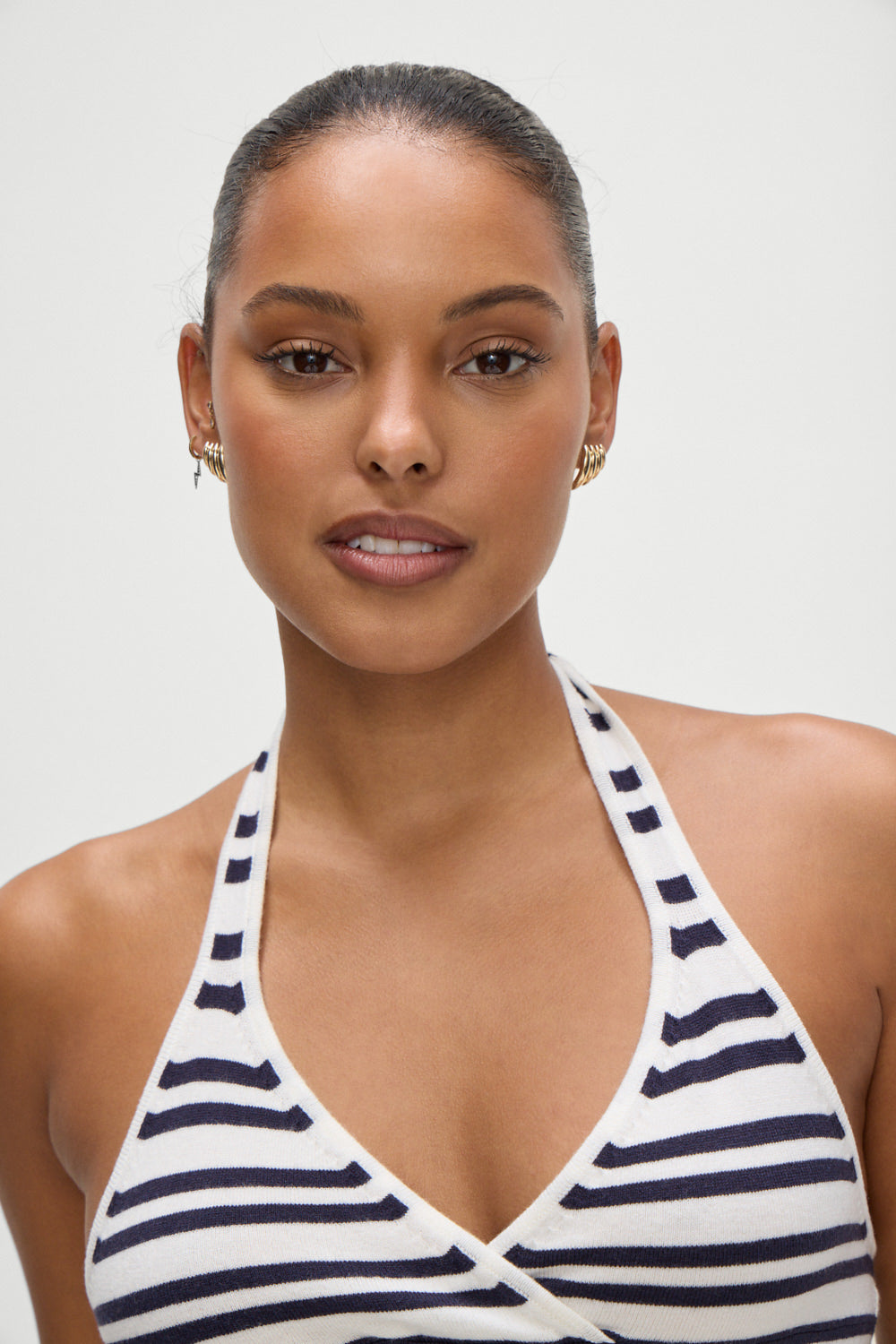 Dylan Knit Halter Top  Starlit Stripe