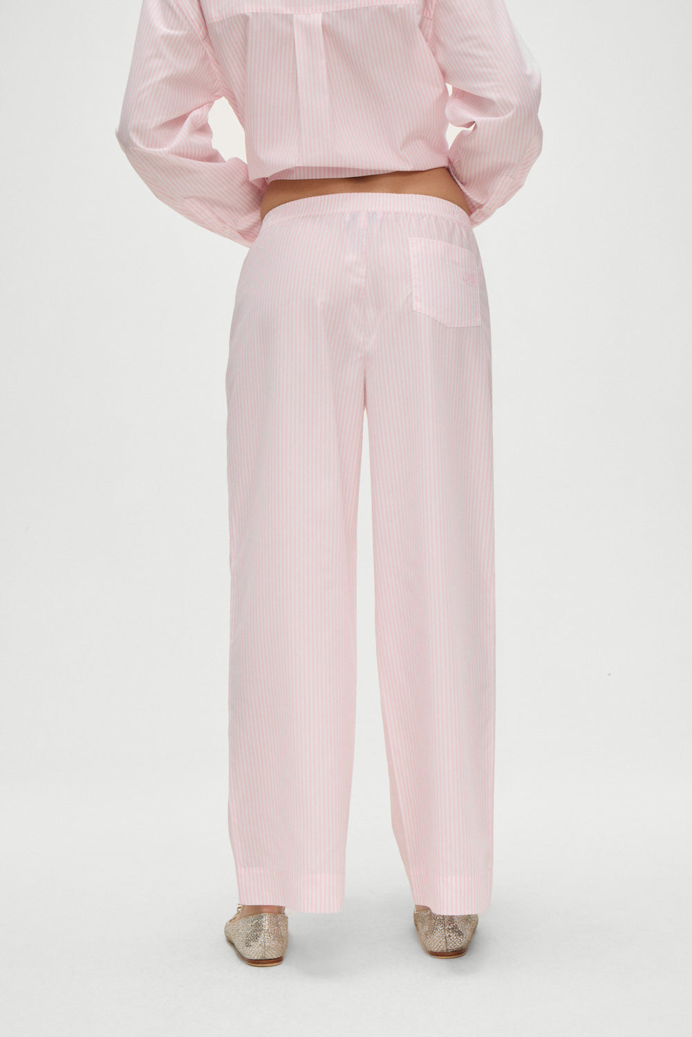 Easy Striped Sleep Pants  Pink Stripe