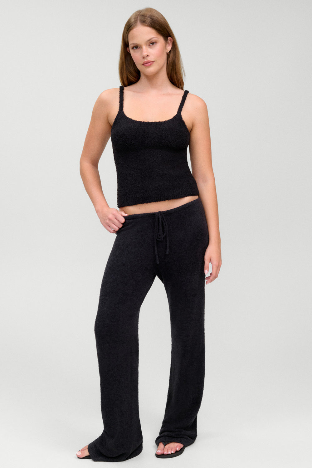 x Barefoot Dreams Ela Knit Pant  Black