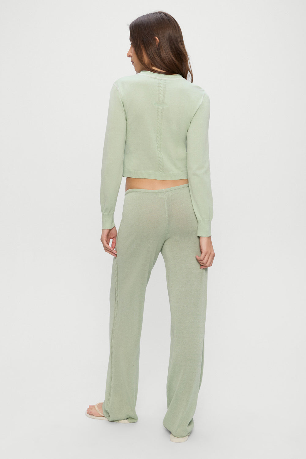 Ela Low Rise Knit Pants  Eucalyptus