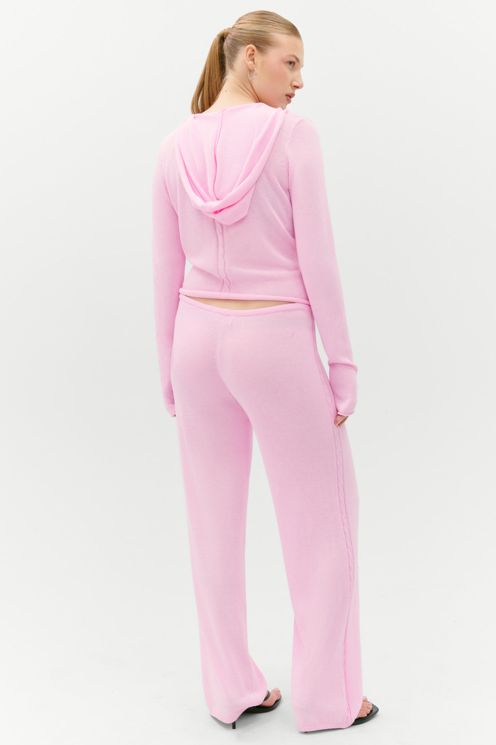Ela Low Rise Knit Pants  Pink Cloud