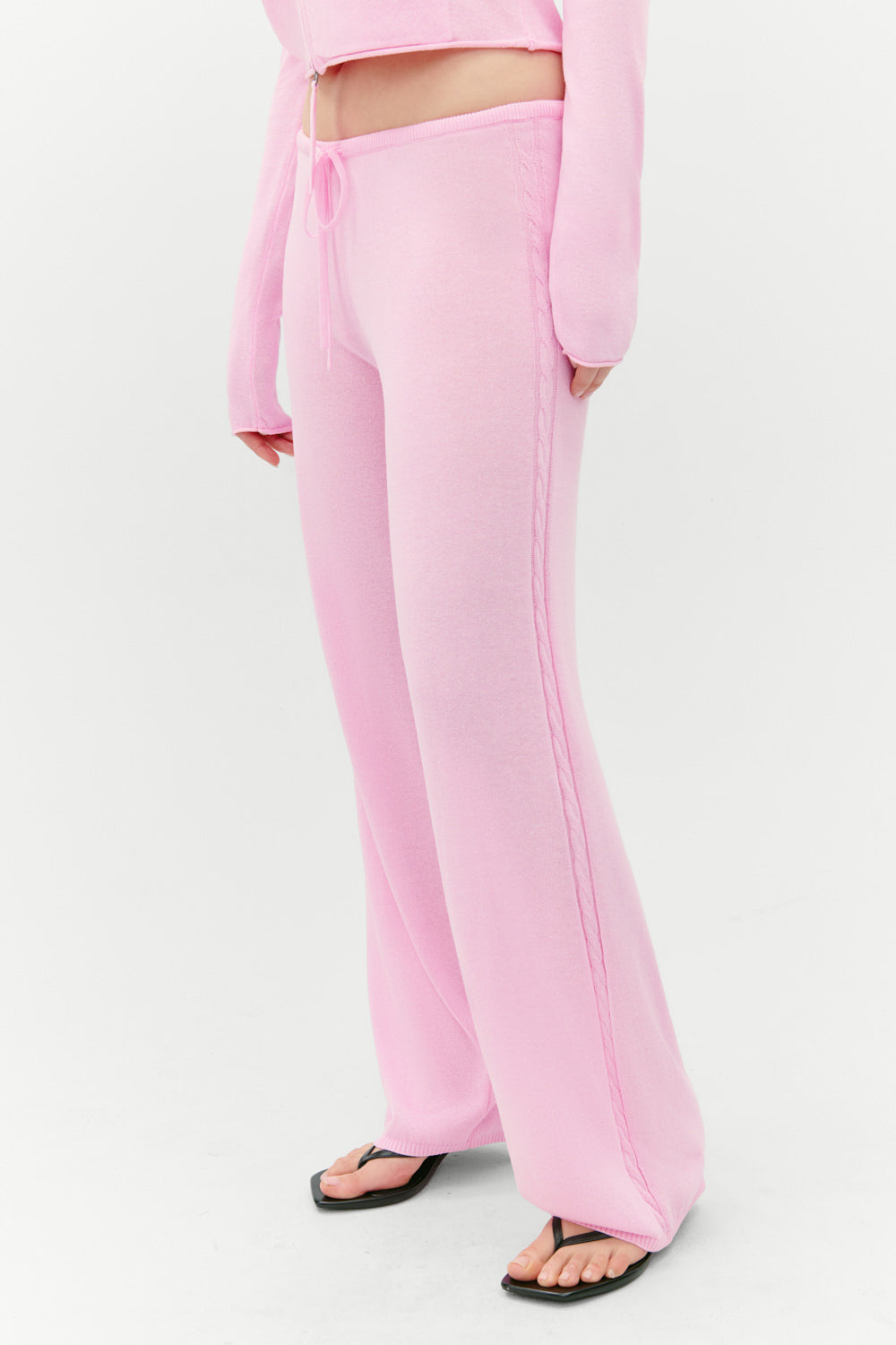 Ela Low Rise Knit Pants  Pink Cloud
