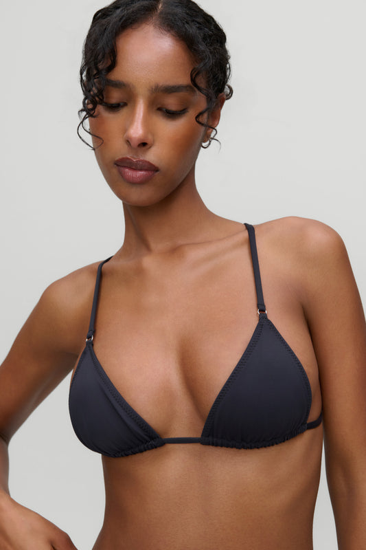 Product-Hover--Elena Micro Triangle Bikini Top - Black
