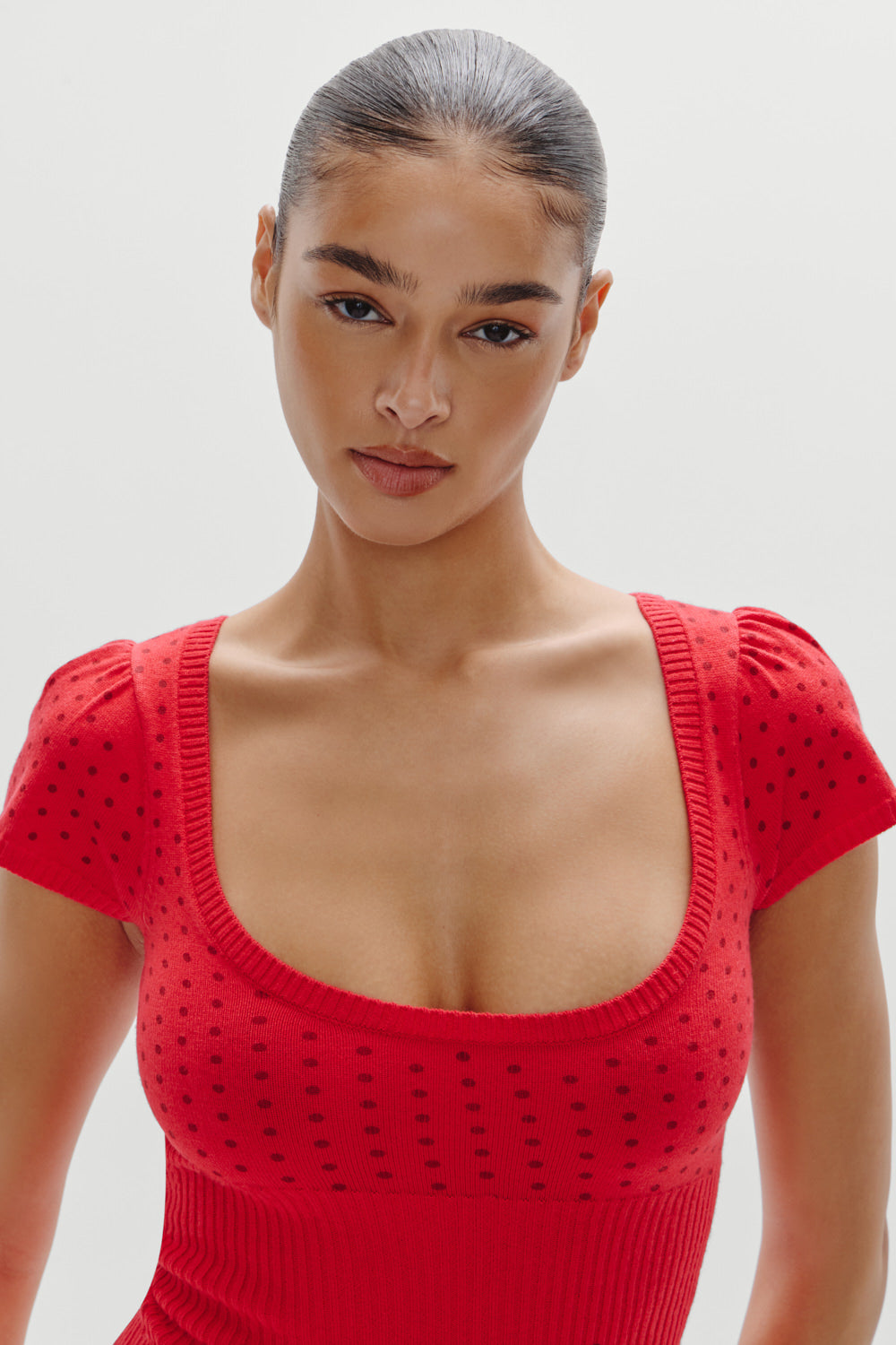 Eliza Knit Mini Dress  Cranberry