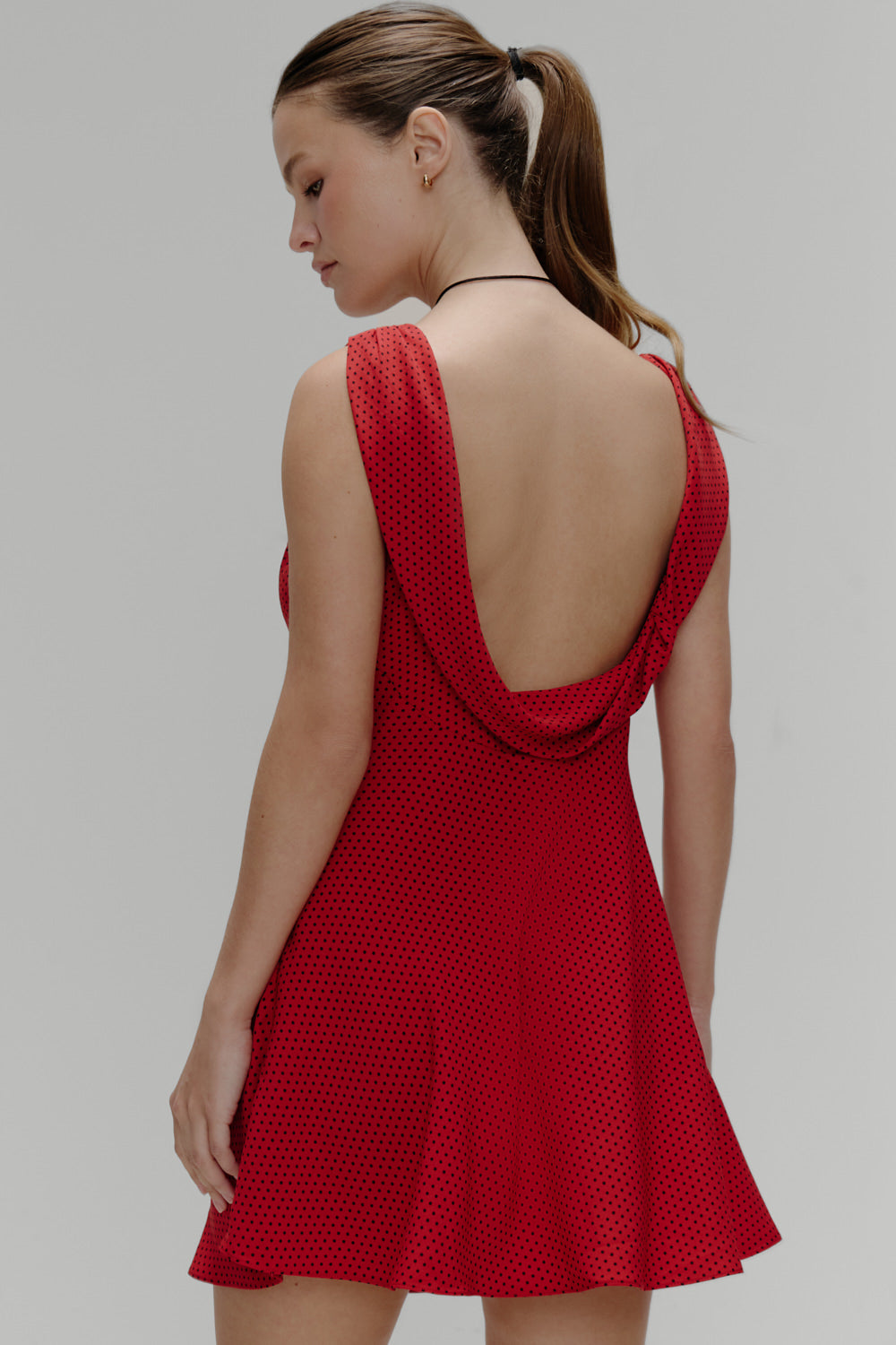 Emilia Polka Dot Mini Dress  Spice Dot