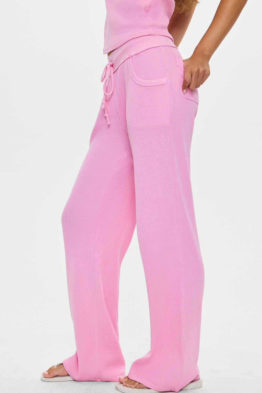 Emma Thermal Low Rise Pants  Blush