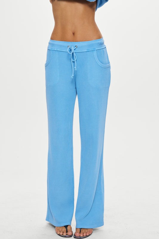 Product--Emma Thermal Low Rise Pants - Lullaby Sky