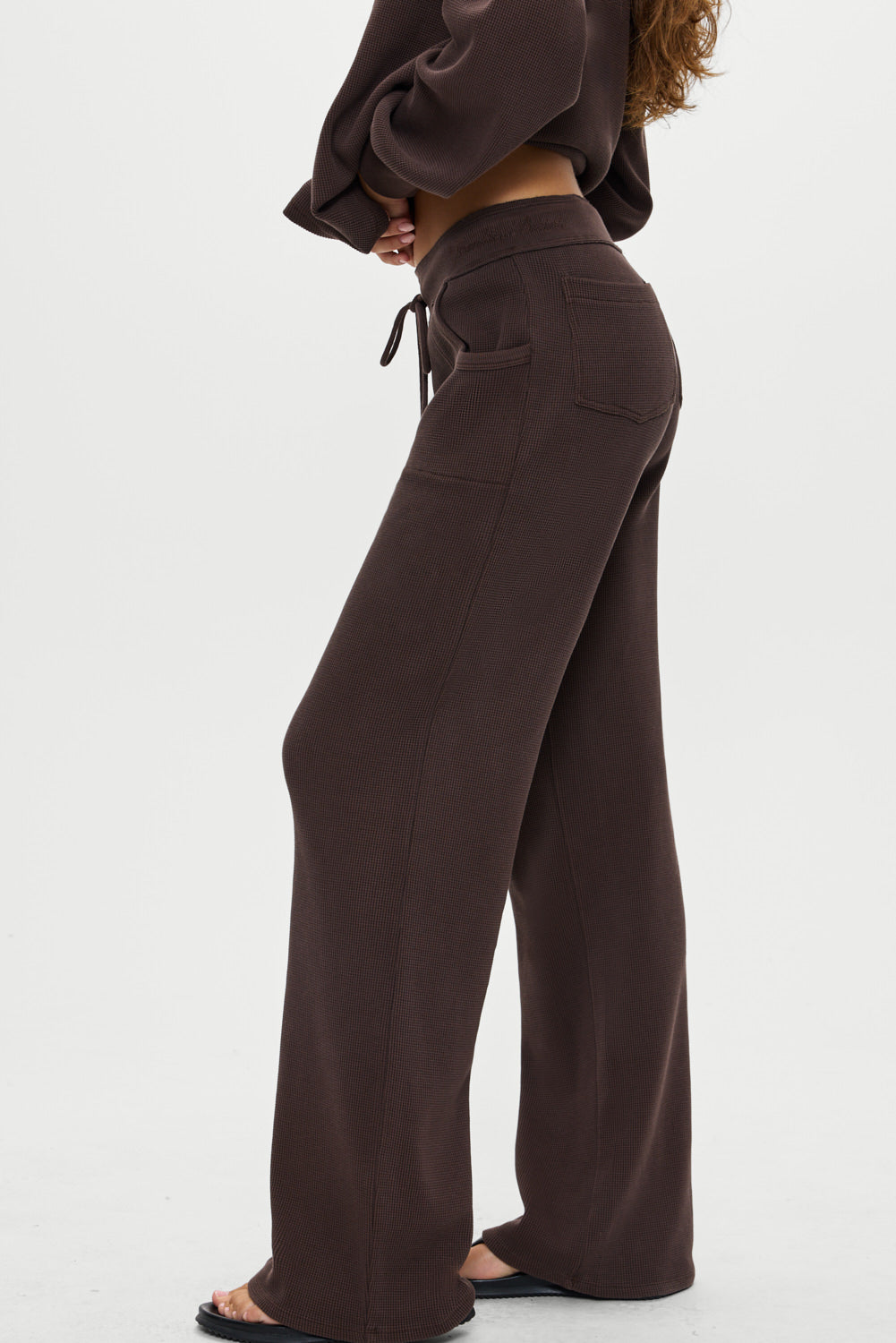 Emma Thermal Low Rise Pants  Walnut