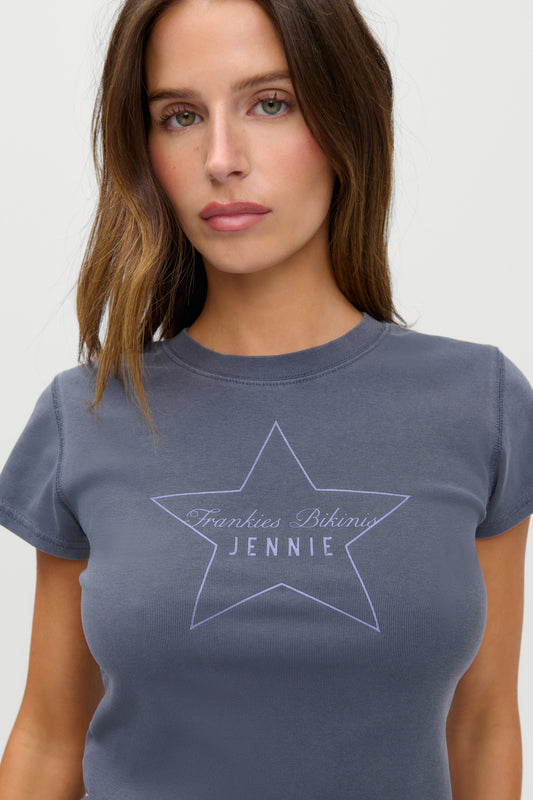 Product-Hover--x JENNIE Eva Cotton Tee - Comet