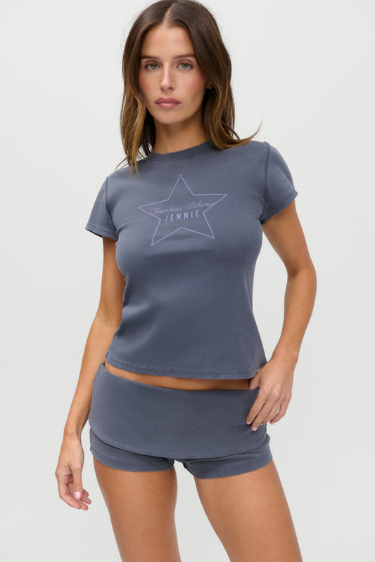 Product--x JENNIE Eva Cotton Tee - Comet