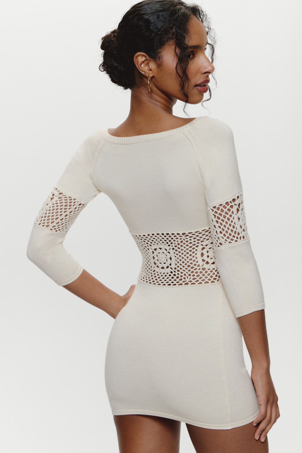 Festival Crochet Knit Mini Dress  Bunny