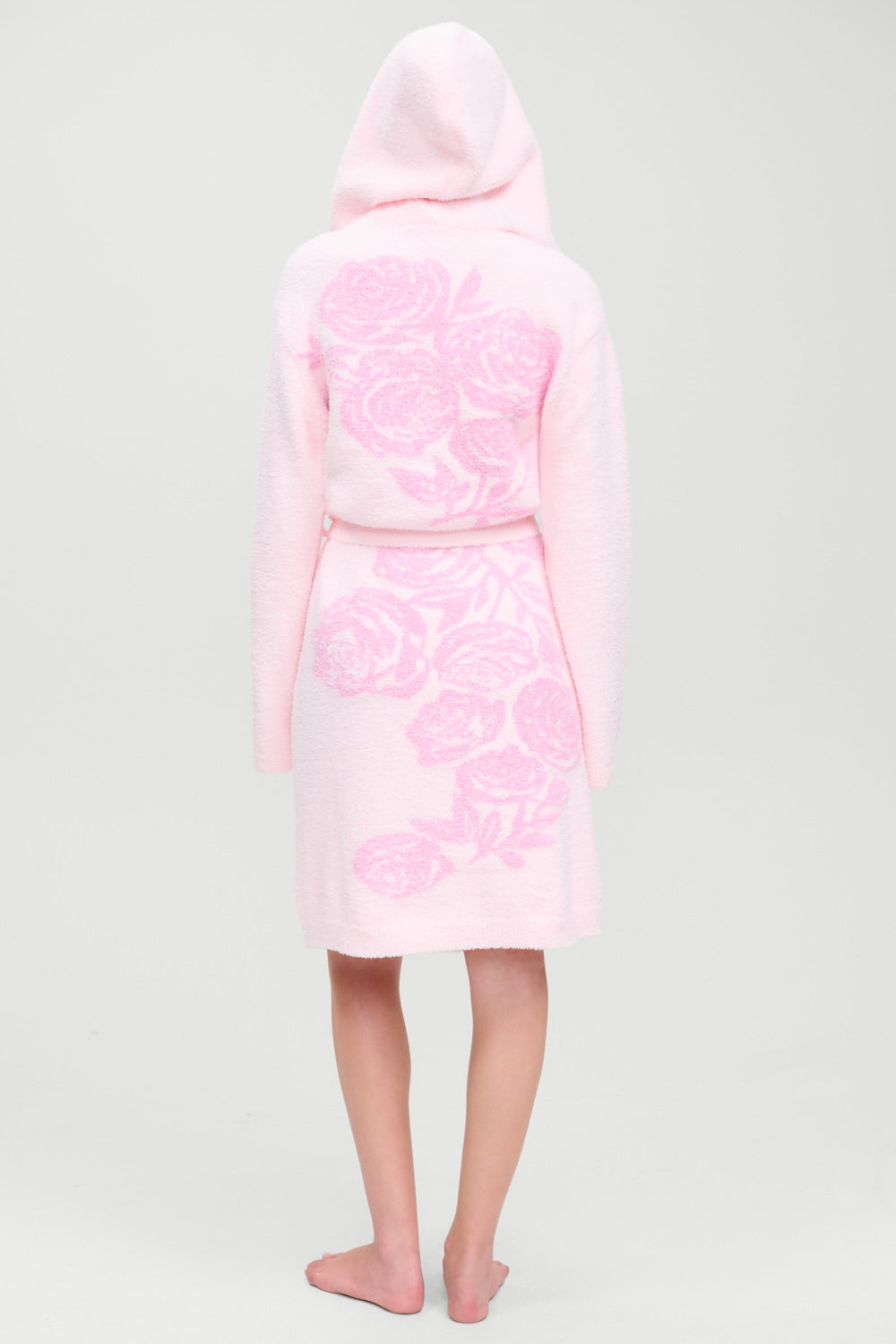 x Barefoot Dreams Fireside Hooded Robe  Cotton Candy