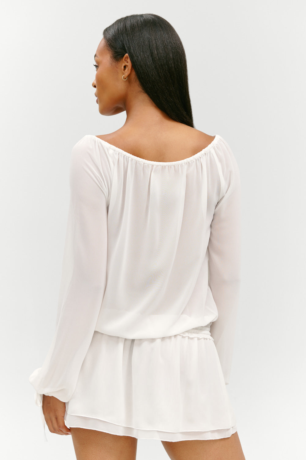 x Paige Lorenze Forever Yours Chiffon Mini Dress  Sunday Ceremony