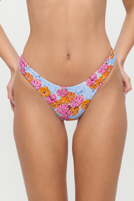 Product--Full Moon Floral Micro Bikini Bottom - Color Me