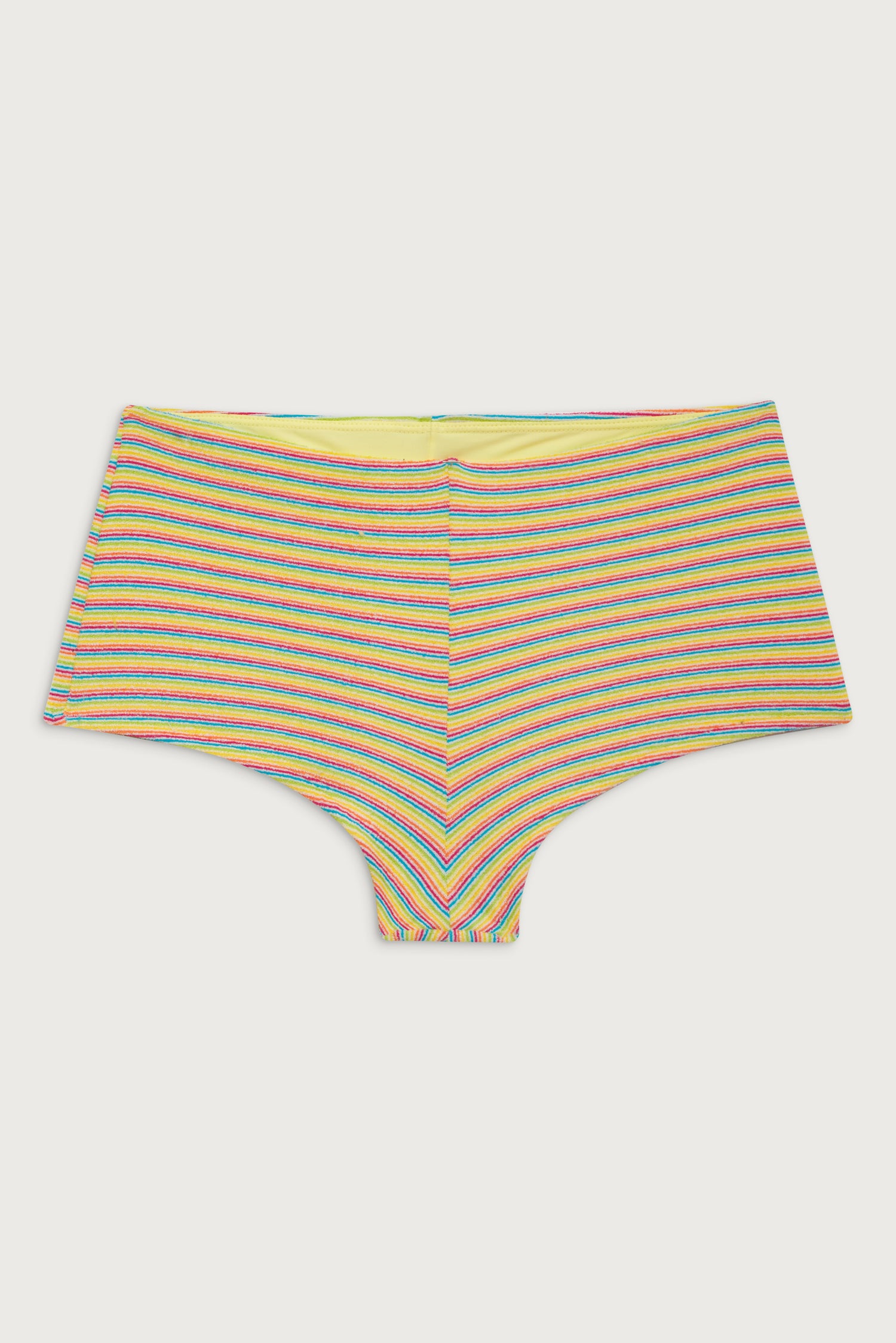 Genevieve Terry Boy Short Bikini Bottom - Lovers Stripe