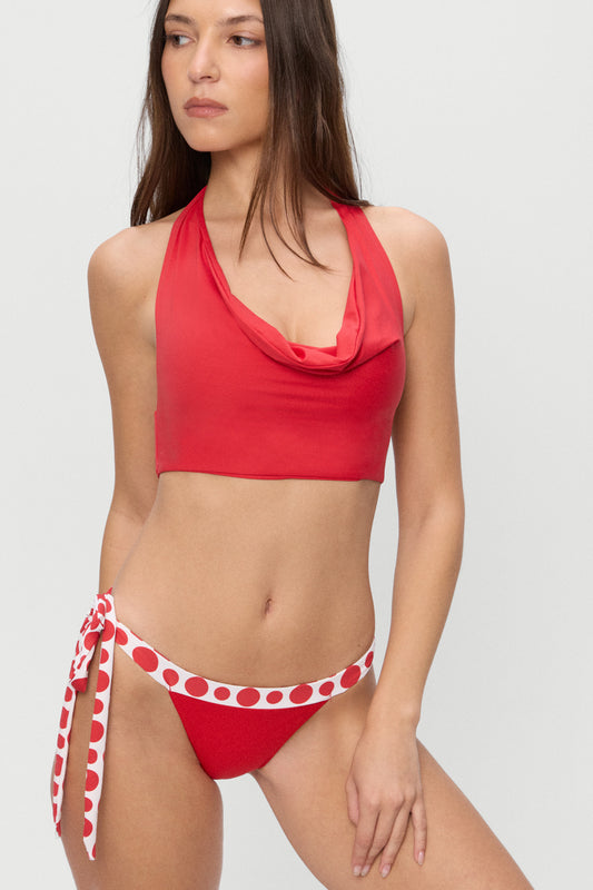 Product-Hover--Coco Skimpy Bikini Bottom - Red Dottie