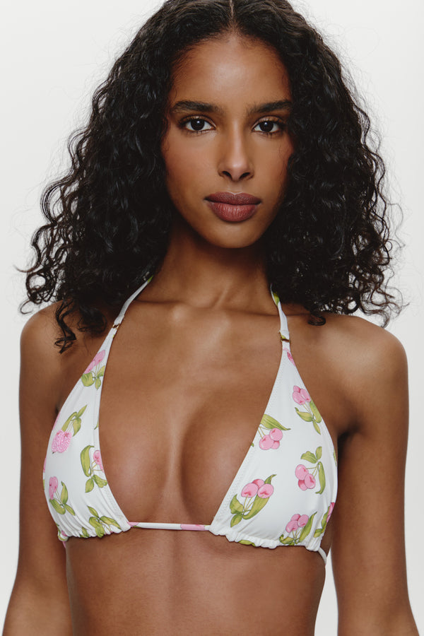 Grace triangle bikini top -  cherry picked