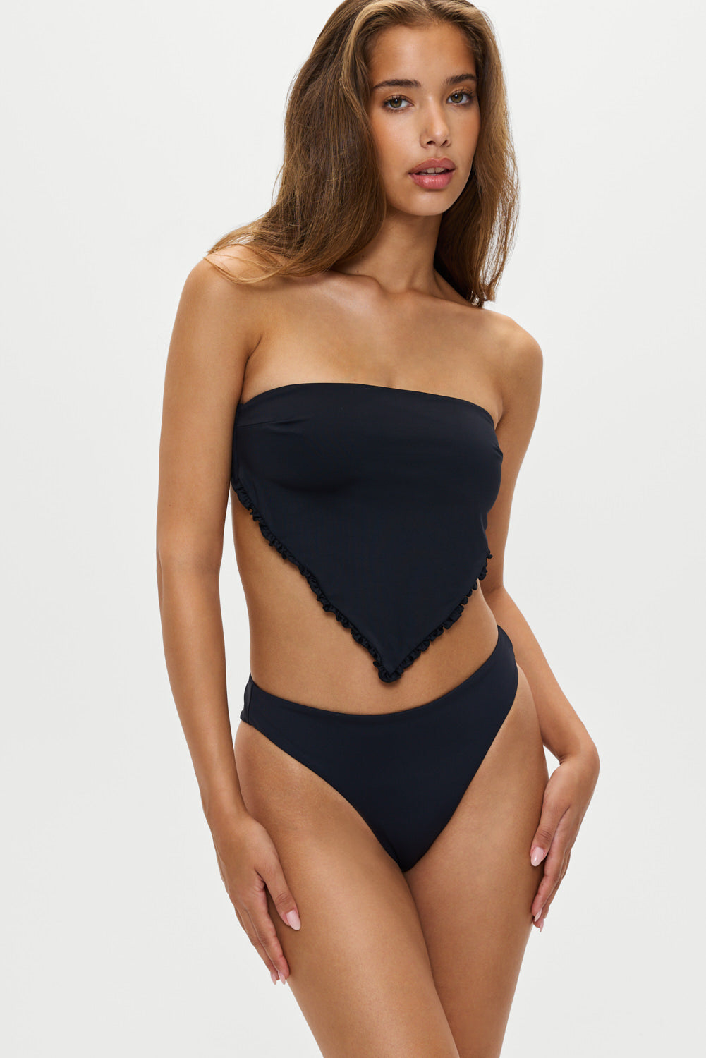 Harley Bandeau Bikini Top  Black