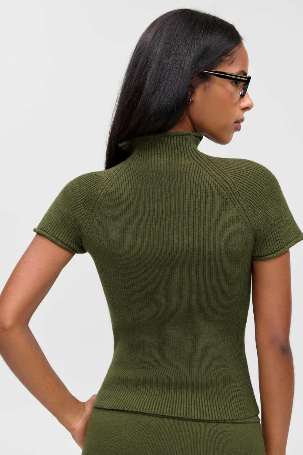 Harmony Cloud Knit Mockneck Top  Alpine