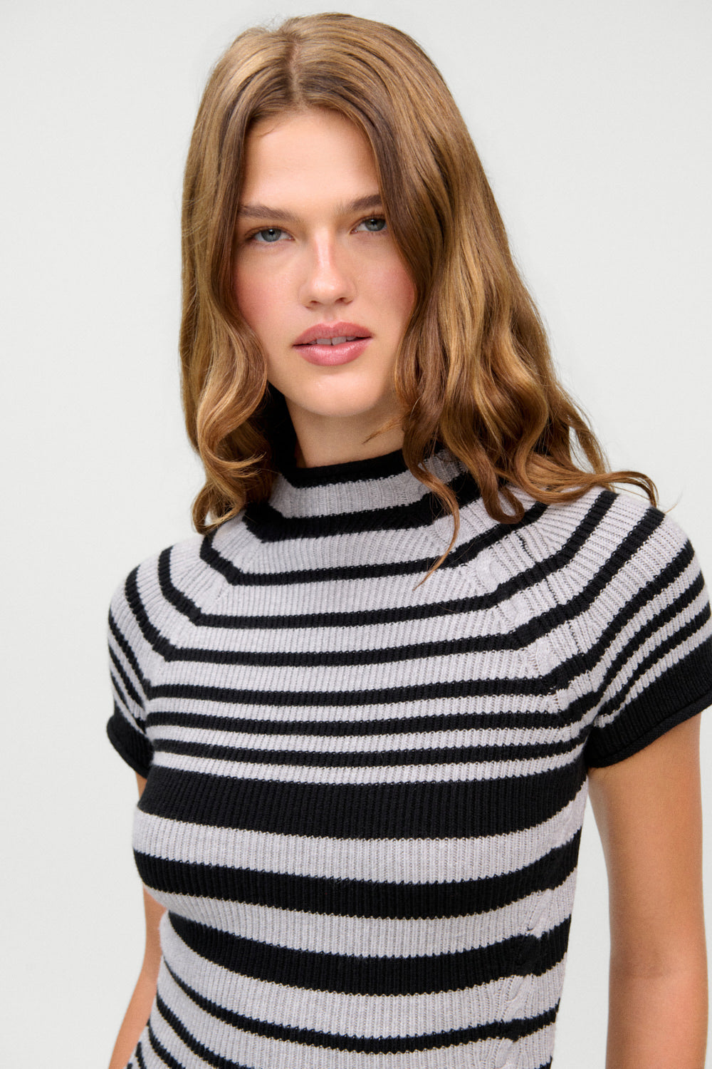 Harmony Cloud Knit Mockneck Top  Bondi
