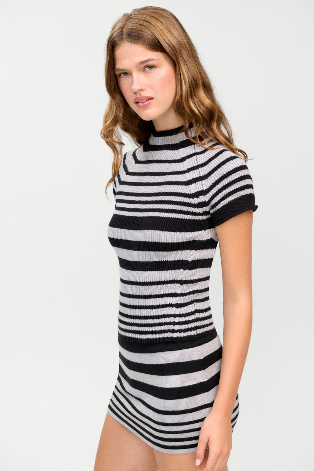 Harmony Cloud Knit Mockneck Top  Bondi