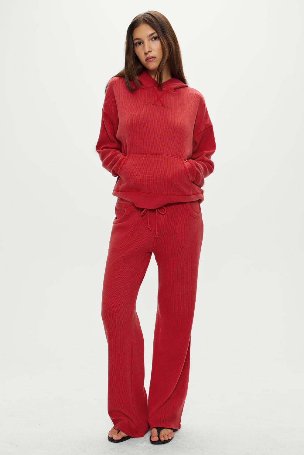 Haven Thermal Hoodie  Strawberry Red