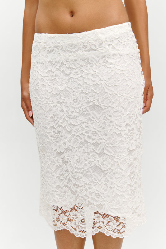 Product-Hover--x Paige Lorenze Honeymoon Lace Midi Skirt - Sunday Ceremony