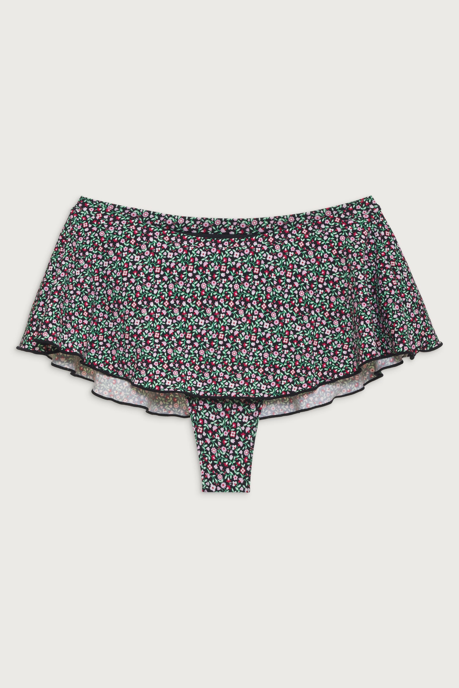 Izabella Floral Swim Skirt Bikini Bottom - French Holiday