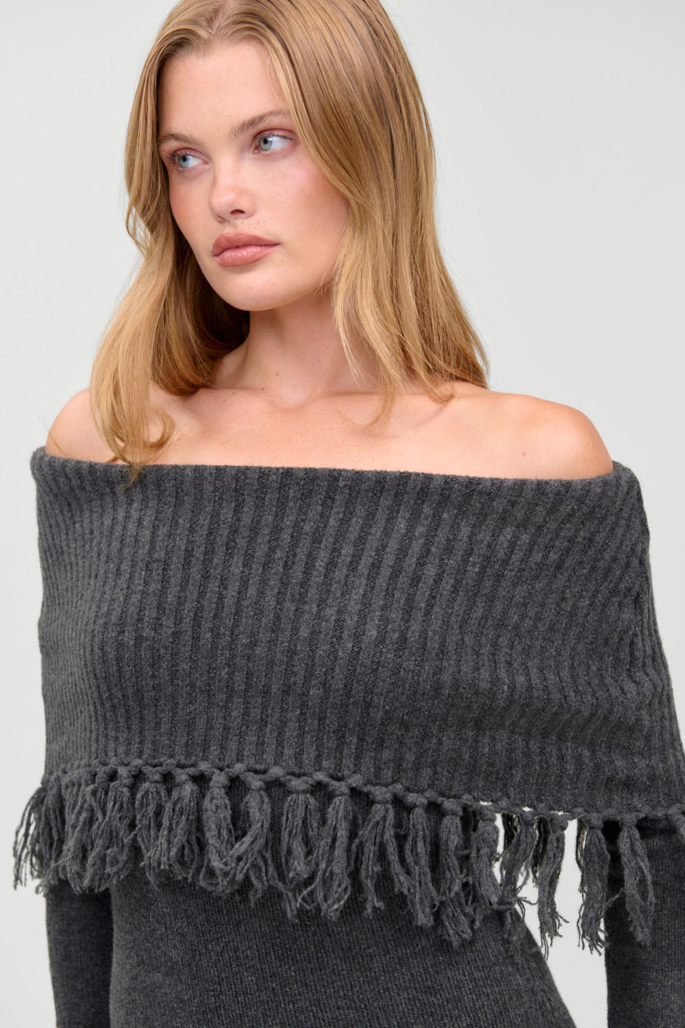 Jane Sweater Mini Dress  Winter Skies