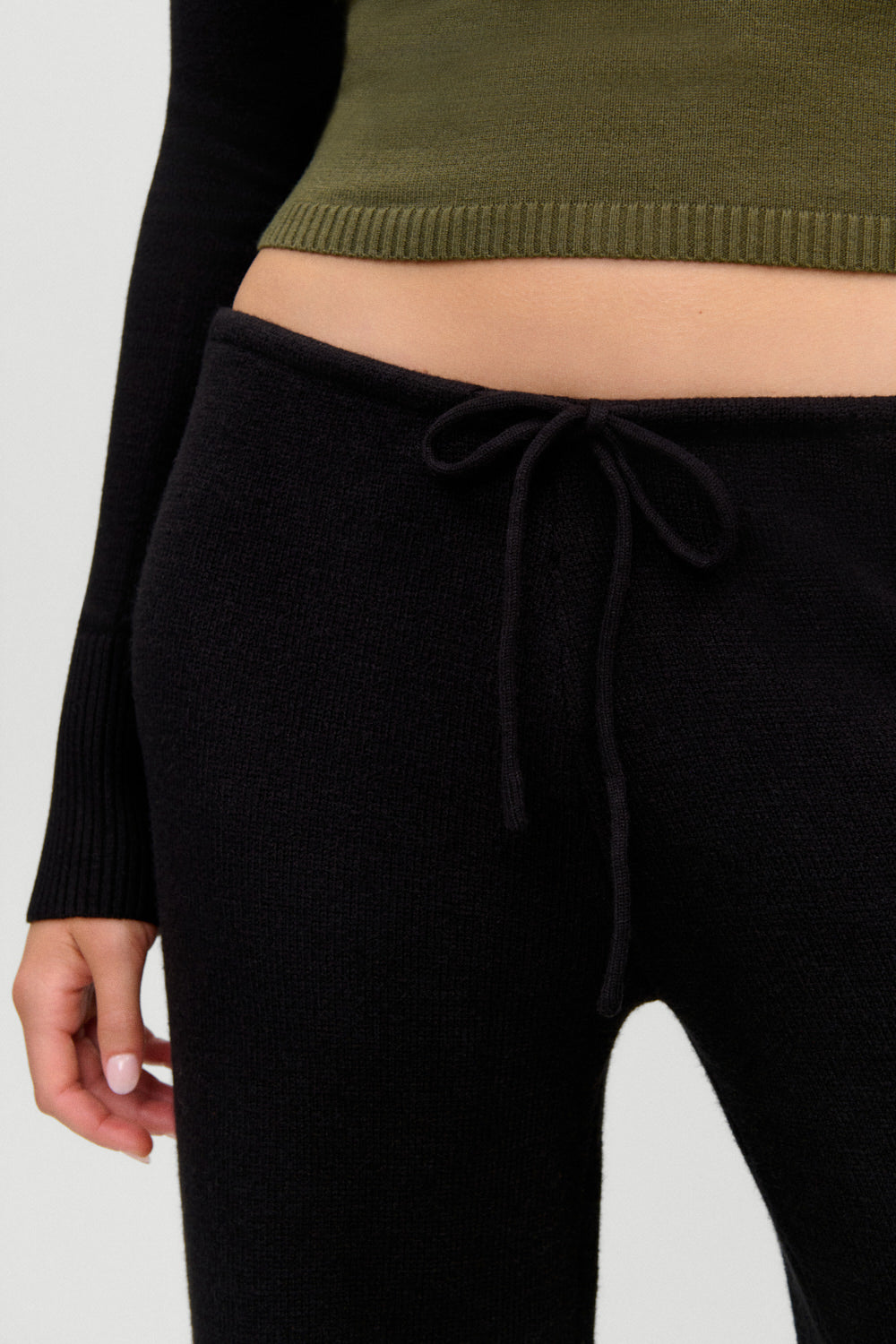 Jude Cloud Knit Lounge Pant  Black