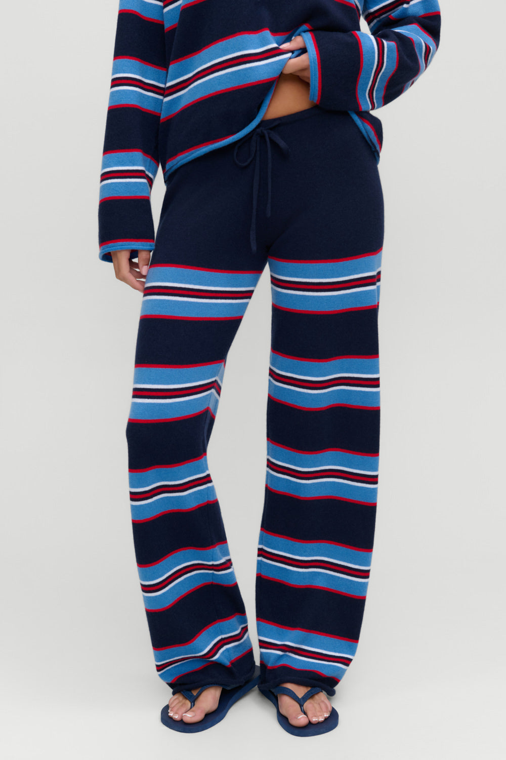 Jude Cashmere Lounge Pant  Rugby Stripe