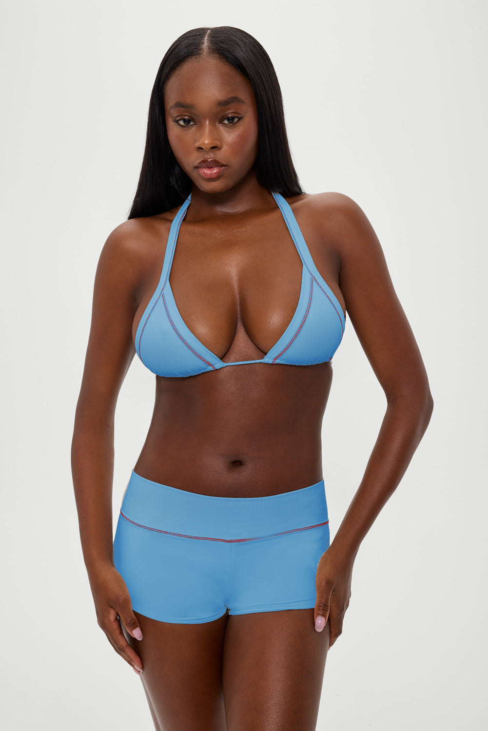 Kacey Cheeky Swim Shorts  Capri Sky