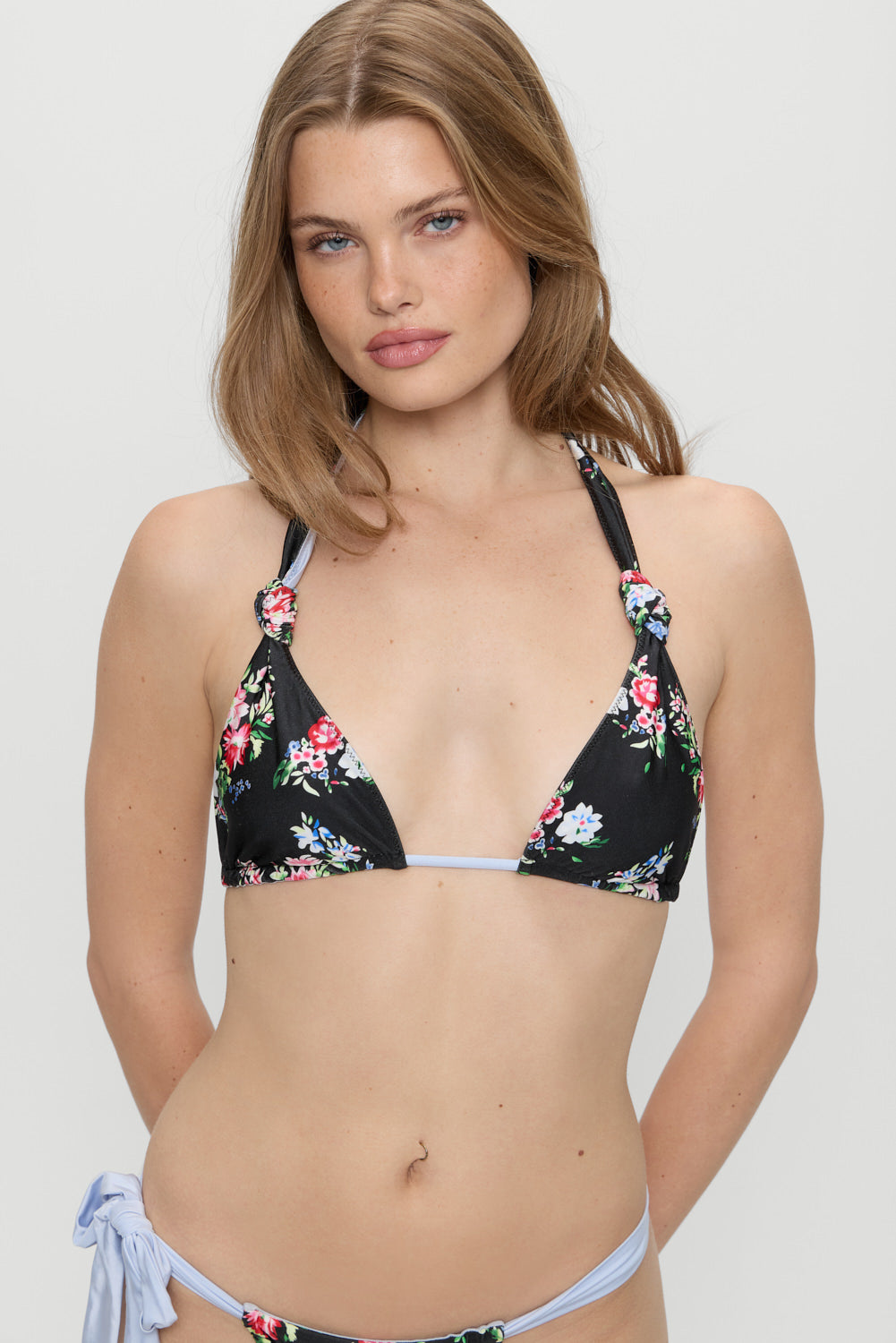 Kealy Reversible Shine Bikini Top  Bouquet