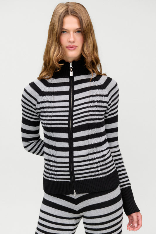 Product--Kingston Cotton Knit Zip Up - Bondi