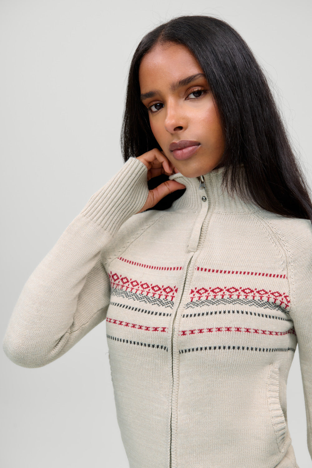 Kingston Cotton Knit Zip Up  Taos